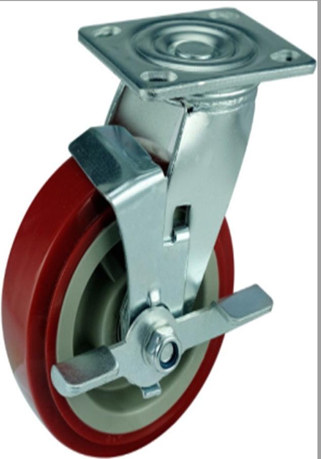 8" Caster Wheel 661 Lbs - Stainless steel fork - PU Top Plate - fast shipping 🇺🇸