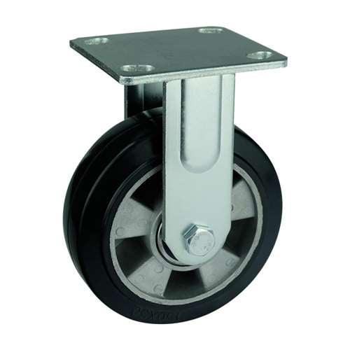 8" Heavy Duty Caster Wheel 661 Lbs Fixed Aluminum core - Rubber Top Plate - fast shipping 🇺🇸