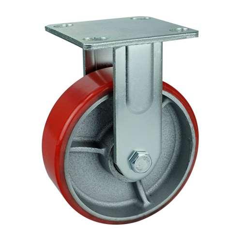 8" Heavy Duty Caster Wheel 882 Lbs Fixed Iron core - PU Top Plate - fast shipping 🇺🇸