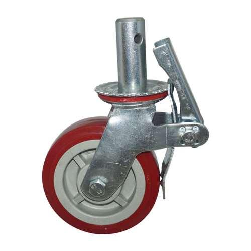 8" Scaffold Caster Wheel 551 Lbs - Brake Polypropylene rim - PVC - fast shipping 🇺🇸