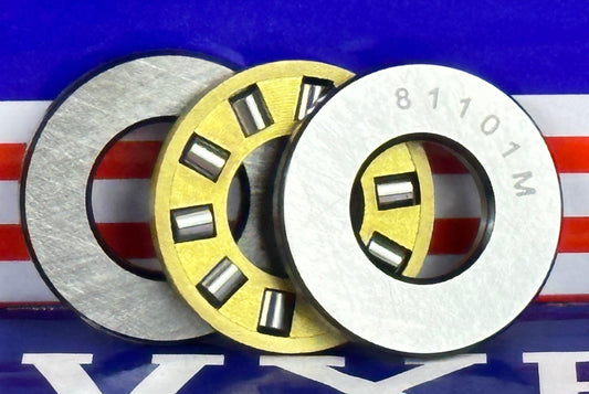 81101M Cylindrical Roller Thrust Bearing 12x26x9mm - Bronze Cage - fast shipping 🇺🇸