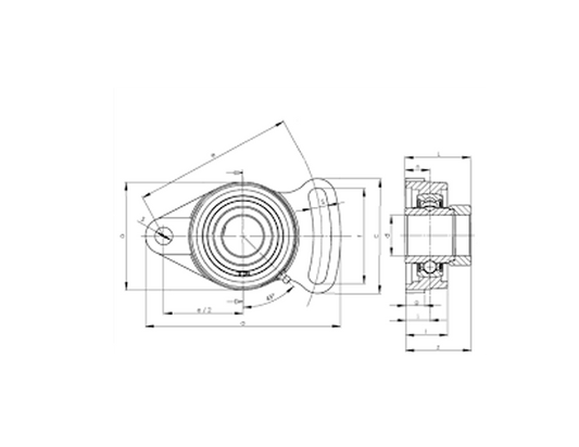 HCFA208 Adjustable Flange Cartridge Bearing Unit 40mm Mounted Bearing - Eccentric Collar Lock - fast shipping 🇺🇸