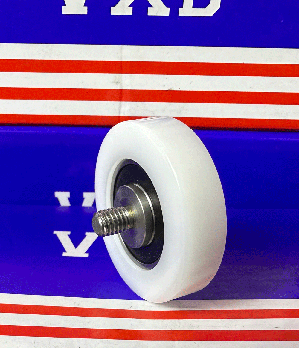 POM17x50x18-2RS C2 L12 Plastic Bearing 17x50x18 Sealed Bearing White Tire M10 Stud - fast shipping 🇺🇸