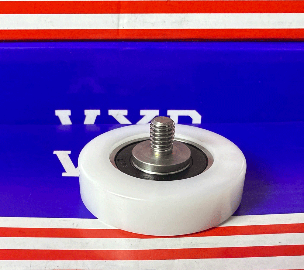 POM10x40x10-2RS White Plastic Sealed Bearing - 10x40x10mm - M6 Stud - fast shipping 🇺🇸