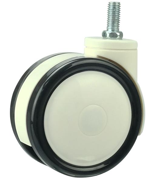 4" Medical Caster Wheel M12 Threaded - Stem PU/ABS - fast shipping 🇺🇸