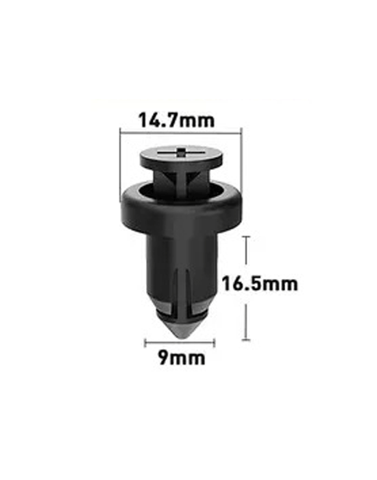 9mm Hole Push-in Plastic Rivet 16.5mm Auto Trim Fastener 9x16.5mm - fast shipping 🇺🇸