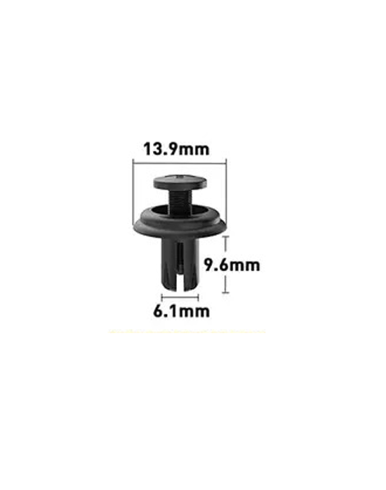 6.1mm Hole Push-in Plastic Rivet 9.6mm Auto Trim Fastener 6.1x9.6mm - fast shipping 🇺🇸