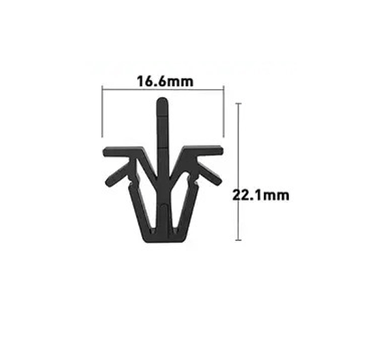 10.2mm Hole Push-in Plastic Rivet 22.1mm clip long, Type Bumper Fasteners Clips Nylon Push 10.2x22.1mm - fast shipping 🇺🇸