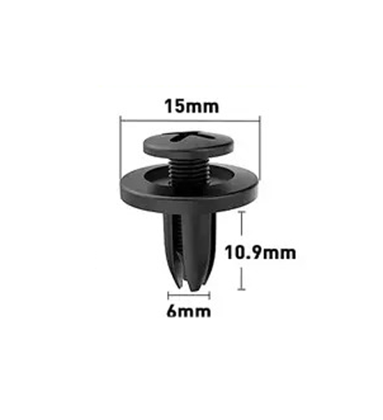 6mm Hole Push-in Plastic Rivet 10.9mm Auto Trim Fastener 6x10.9mm - fast shipping 🇺🇸