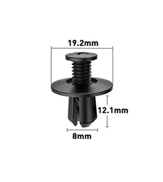 8mm Hole Push-in Plastic Rivet 12.1mm Auto Trim Fastener 8x12.1mm - fast shipping 🇺🇸