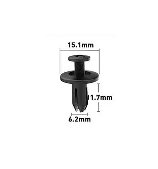 6.2mm Hole Push-in Plastic Rivet 11.7mm Auto Trim Fastener 6.2x11.7mm - fast shipping 🇺🇸