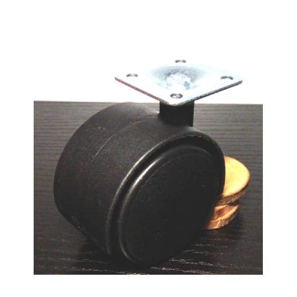 Black Plastic Caster Wheel 30mm Inch - Plate Caster - fast shipping 🇺🇸