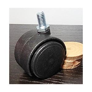 10-Pack Black Plastic Chair 1.5" Caster Wheel - M8 Screw threaded Stem- - fast shipping 🇺🇸