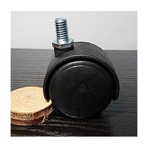 Black Plastic Chair 1.5" Caster Wheel - M8 Screw Threaded Stem - fast shipping 🇺🇸