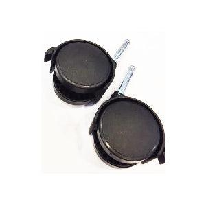 10-Pack Black Plastic Chair 2" Caster - 12.2mm Dia. Stem- - fast shipping 🇺🇸