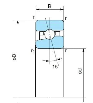 BNH016TU Nachi Angular Contact Spindle Bearing 80x125x22 ABEC 7 - fast shipping 🇺🇸