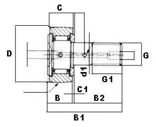 CF20 52mm Cam Follower Needle Roller Bearing - fast shipping 🇺🇸