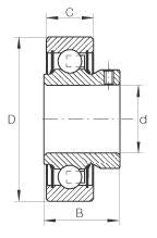 CSB205-16 Insert Ball Bearing With Set Screw locking Sealed Bearing 1" x 52mm x 27mm - fast shipping 🇺🇸