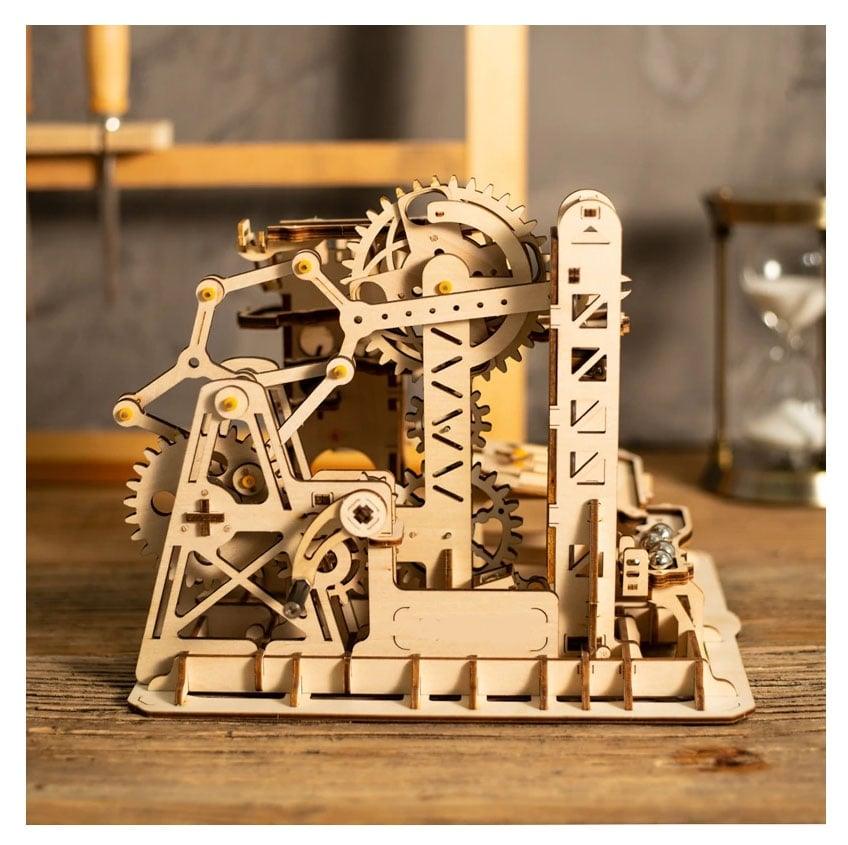 DIY 3D Puzzle Wood Gear Wheel Coaster Manually Operated Toy Kit 42Q - fast shipping 🇺🇸