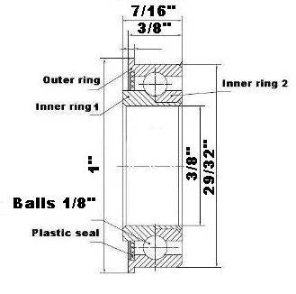 F1229 Flanged Bearing - Full Complement - 3/8x29/32x7/16 Inch - fast shipping 🇺🇸