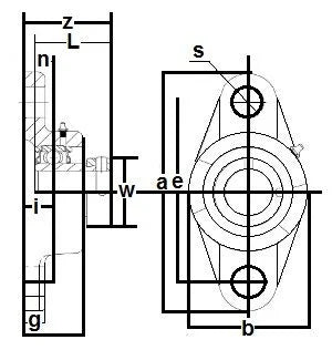 FHFTJ202D-10G Bearing Flange Standard 2 Bolt 5/8 Inch - fast shipping 🇺🇸