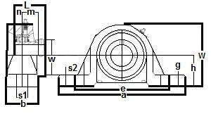 FHP209-45mm Pillow Block Standard Shaft Height 45mm Bearing - fast shipping 🇺🇸