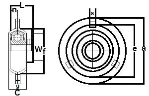 FHPFZ206-20 Flange Pressed Steel 3 Bolt 1-1/4" Bearing - fast shipping 🇺🇸