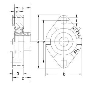 FHSFLCTQ201-8 Bearing Flange Ductile Flush 2 Bolt 1/2" Bearing - fast shipping 🇺🇸