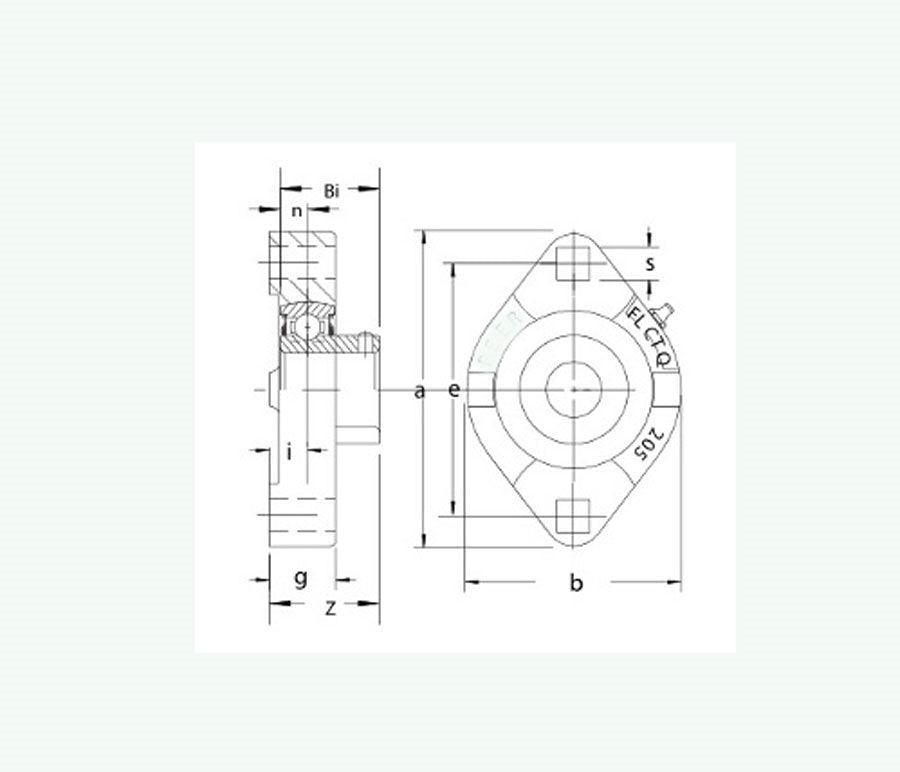 FHSFLCTQ202-10 Bearing Flange Ductile Flush 2 Bolt 9/16 - fast shipping 🇺🇸