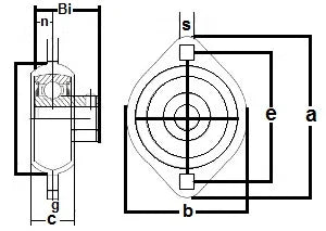 FHSPFLZ206-17 Bearing Flange Pressed Steel 2 Bolt 1 1/16 Bearing - fast shipping 🇺🇸