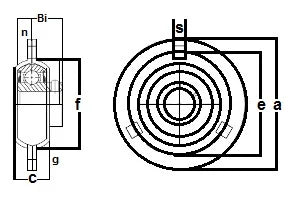 FHSPFZ203-17mm Flange Pressed Steel 3 Bolt 17mm Bearing - fast shipping 🇺🇸