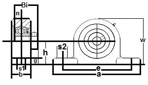 FHSPW205-25mmG Pillow Block Cast Iron 25mm Bearing - fast shipping 🇺🇸