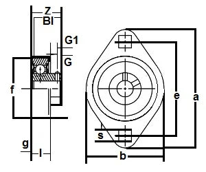 FHSR204-20mm-2FM Bearing Flange Pressed Steel 2 Bolt 20mm Bearing - fast shipping 🇺🇸