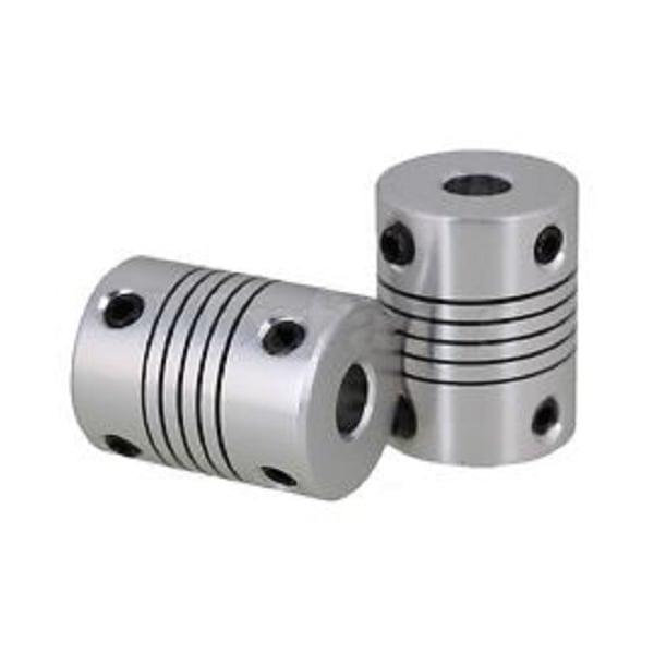 Flexible Parallel CNC Coupling D18-L25-6.35x1/4" to 8mm - fast shipping 🇺🇸