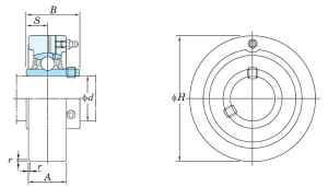 FYH Bearing UCC318 90mm Cartridge Mounted Bearing - fast shipping 🇺🇸