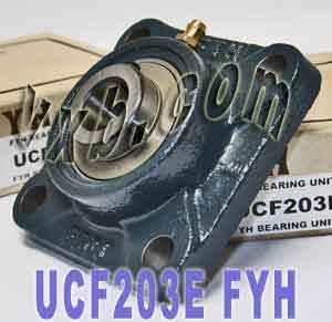 FYH Bearing UCF-203 17mm Square Flanged Mounted Bearing - fast shipping 🇺🇸
