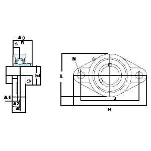 FYH Bearing UCFL201-8E 1/2 Flanged Mounted Bearing - fast shipping 🇺🇸