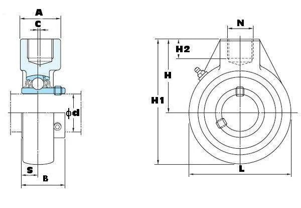 FYH Bearing UCHA201-8 1/2 Hanger type Mounted Bearing - fast shipping 🇺🇸