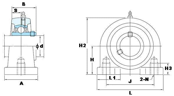 FYH Bearing UCPA209-27 1 11/16 Pillow Block Mounted Bearing - fast shipping 🇺🇸