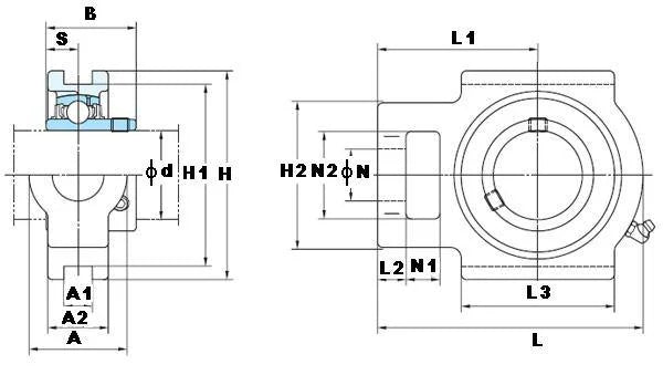 FYH Made in Japan Bearing 60mm UKT313+HE2313X Mounted Bearing - fast shipping 🇺🇸