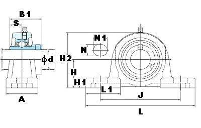 FYH NAP210-31 1 15/16 Pillow Block eccentric collar Mounted Bearing - fast shipping 🇺🇸