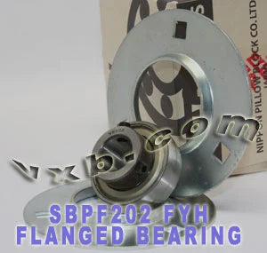 FYH SBPF202 15mm Stamped round 3-Bolt Flanged Mounted Bearing - fast shipping 🇺🇸