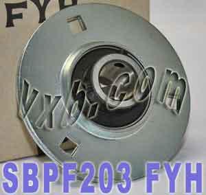 FYH SBPF203 17mm Stamped round 3-Bolt Flanged Mounted Bearing - fast shipping 🇺🇸