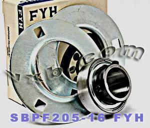 FYH SBPF205-16 1" inch Stamped round 3-Bolt Flanged Mounted Bearing - fast shipping 🇺🇸