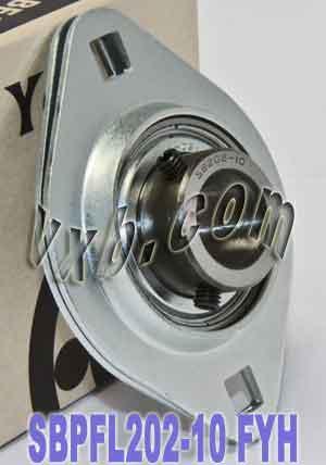 FYH SBPFL202-10 5/8 Stamped oval 2-Bolt Flanged Mounted Bearing - fast shipping 🇺🇸