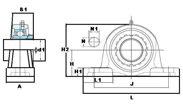 FYH UKP210 45mm Pillow Block Tapered bore adapter Mounted Bearing - fast shipping 🇺🇸