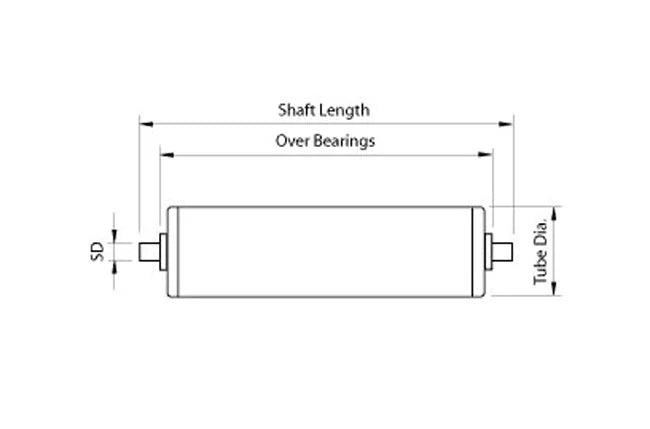 Galvanized Conveyor Rollers 25mm diameter roller Length 500mm - fast shipping 🇺🇸