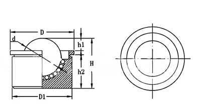 Heavy Duty Roller Bearing Unit 8mm Ball Transfer Unit Bearing Conveyor Ball Leisurely - fast shipping 🇺🇸