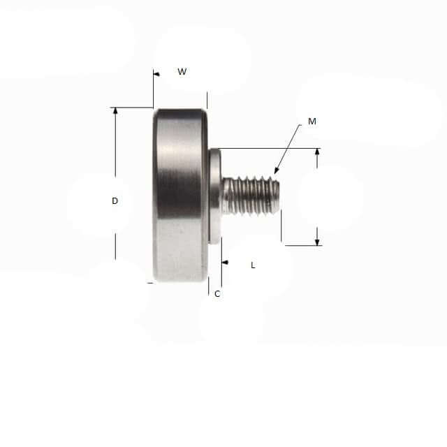 Mini Cam Follower 3x7x3mm Ball Bearing - M3 4mm Bolt - fast shipping 🇺🇸