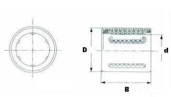 KH1026PP 10mm Sealed Ball Bushing 10x17x26 Linear Motion Bearings - VXB Ball Bearings